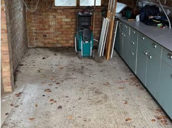 Garage after a Home Care Utility clearance